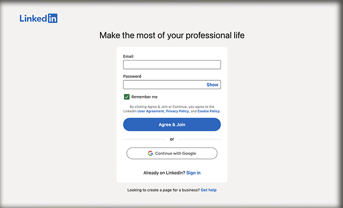LinkedIn Login